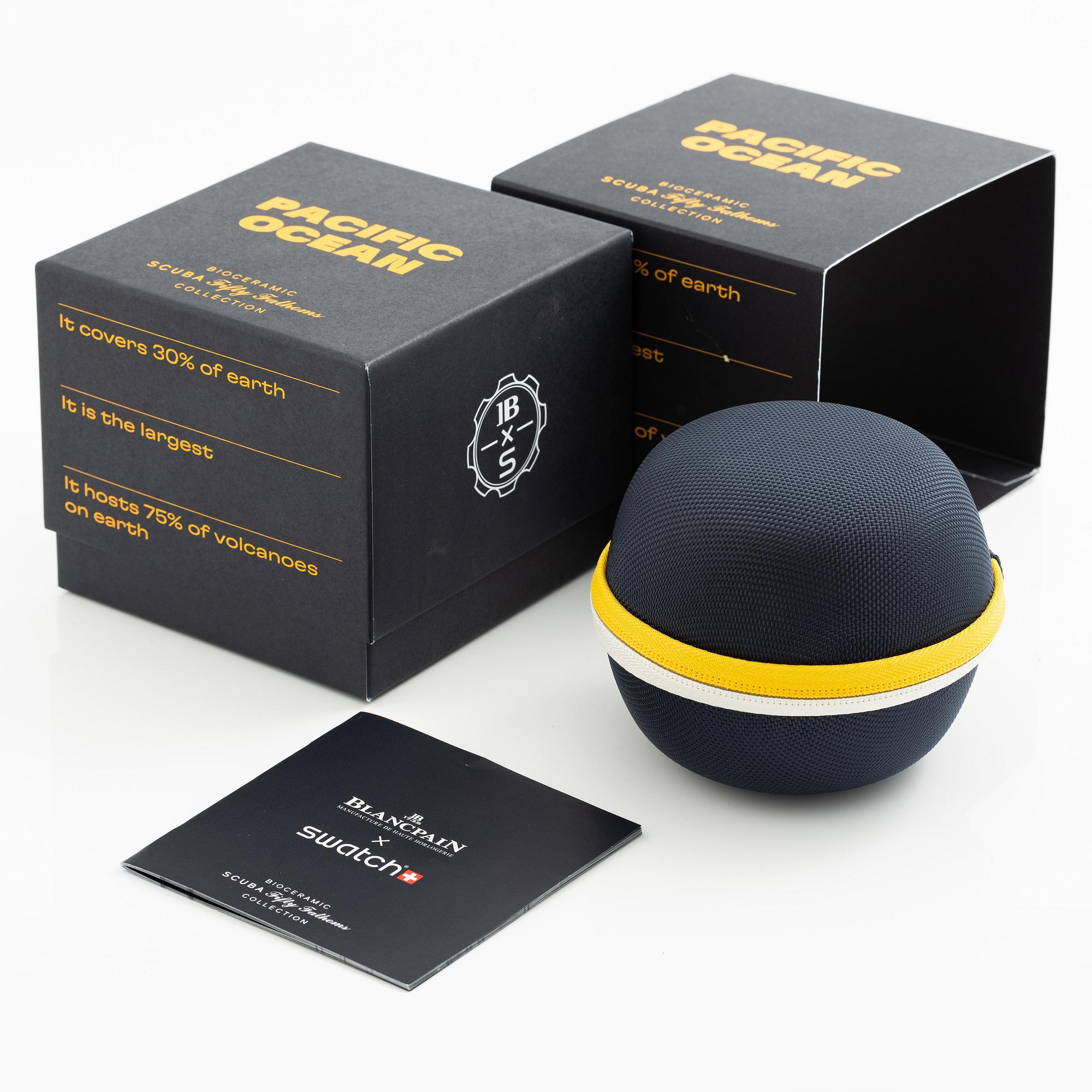 Swatch/Blancpain, Scuba Fifty Fathoms, Pacific Ocean, wristwatch, 42.3 mm.