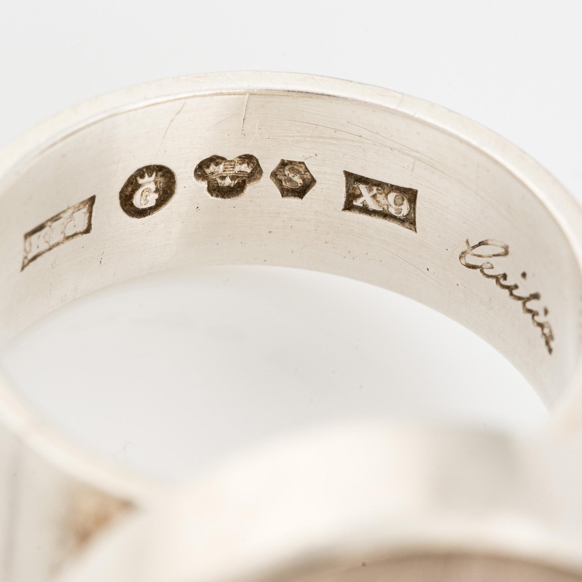 Cecilia Johansson, a silver and rutilated quartz ring, Gothenburg 1972.