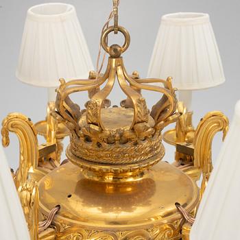 An Empire style ceiling light, second half of the 20th Century.