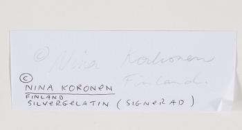 NINA KORHONEN, photograph signed Nina Korhonen on verso.