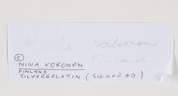 NINA KORHONEN, photograph signed Nina Korhonen on verso.