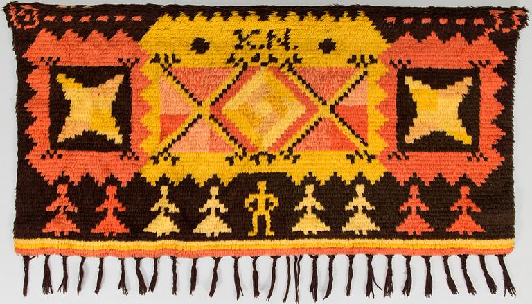 Ilona Jalava, a ryijy rug for Neovius. Circa 70 x 140 cm.
