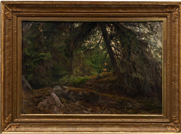 Axel Fahlcrantz, "Skogsinteriör" (Im Wald).