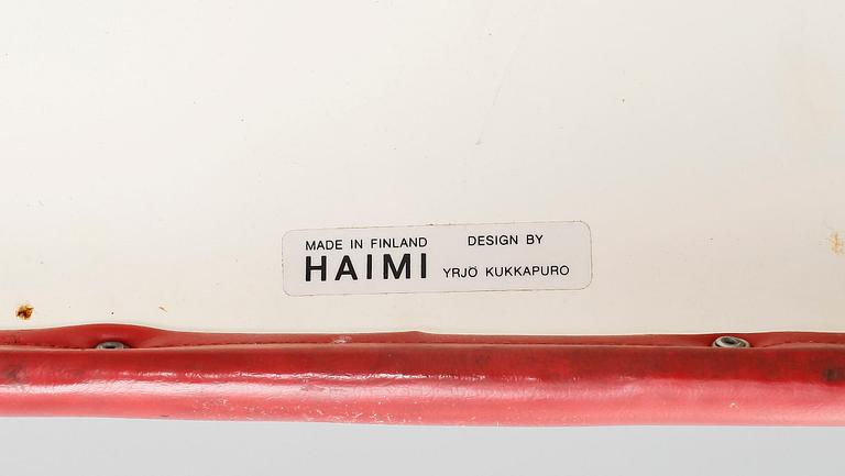BORD samt STOLAR, 5 delar, Yrjö Kukkapuro för Haimi, 1970-tal.