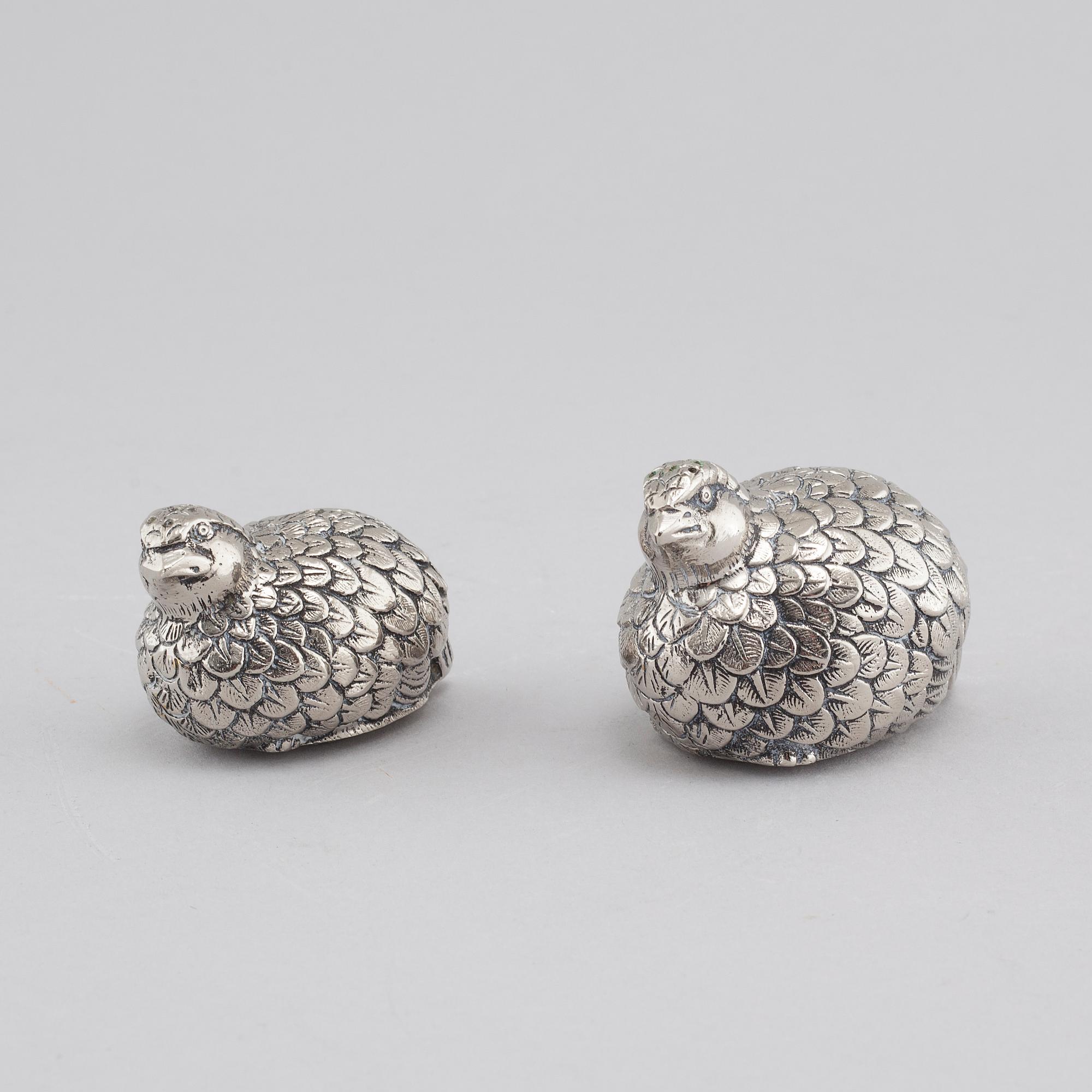 GUCCI, salt och pepparkar, metall, 1900-talets andra hälft.