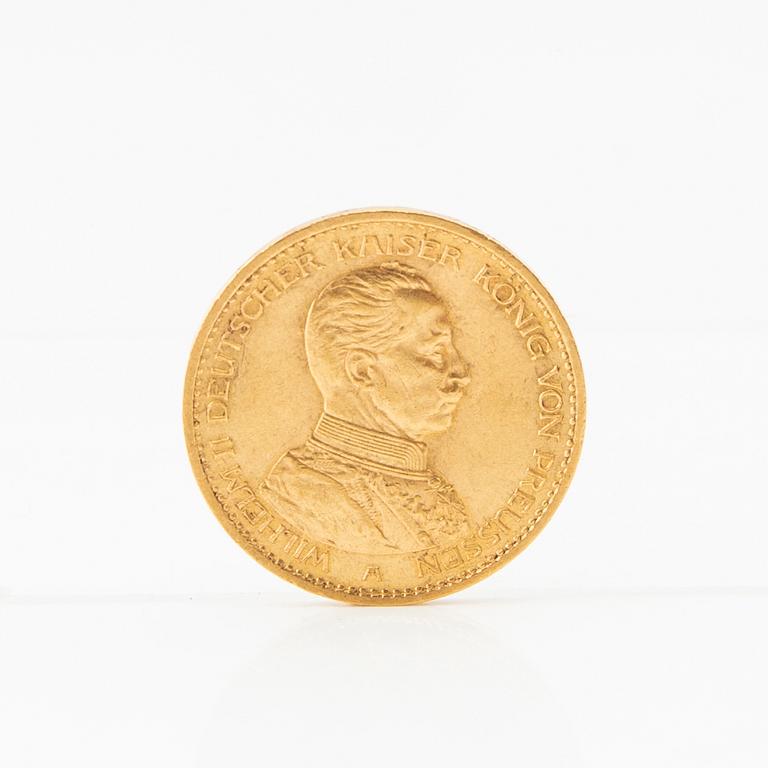 Gold coin 20 marks 1913 German Empire (Prussia) Wilhelm II.