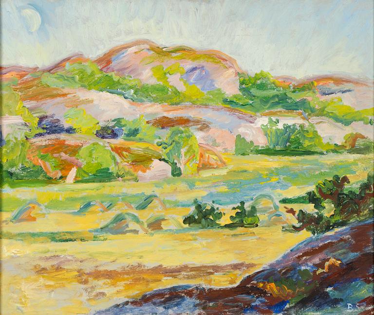 Birger Simonsson, oil on panel, signed BS.