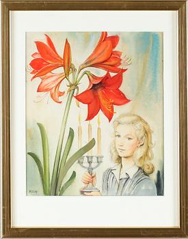 HELGE ARTELIUS, blandteknik, signerad.