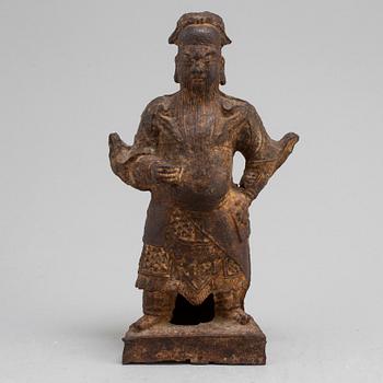 A cast sculpture of a gurads man, presumably Ming dynasty.