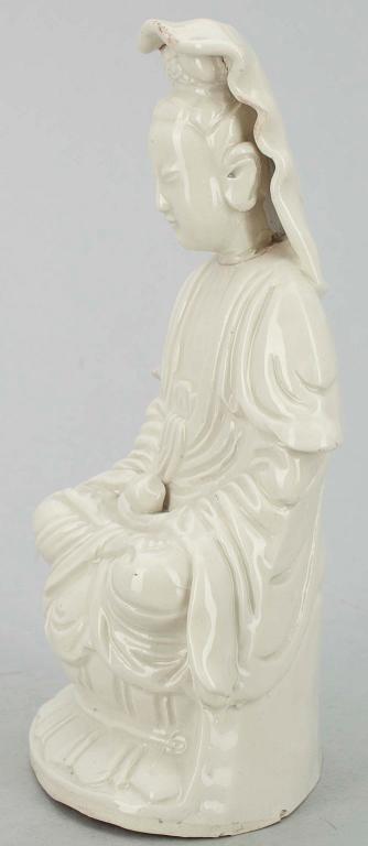 SKULPTUR, blanc de chine, Kina, Qingdynastin 1800-talets slut.