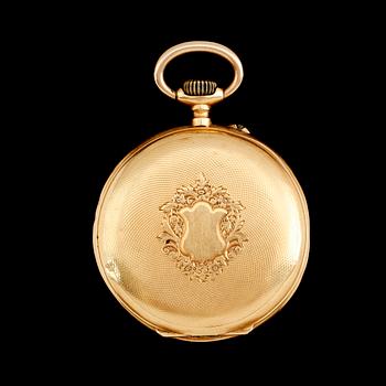 FICKUR, 18 k guld, omkring år 1900.