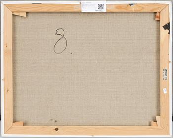 ULF LUNDELL, olja på duk med ovan tryckt collage, monogramsignerad o daterad - 95.