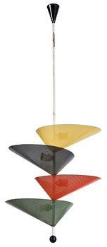 A ceiling lamp attributed to Mathieu Mategot, Atelier Mategot, France, 1950's.