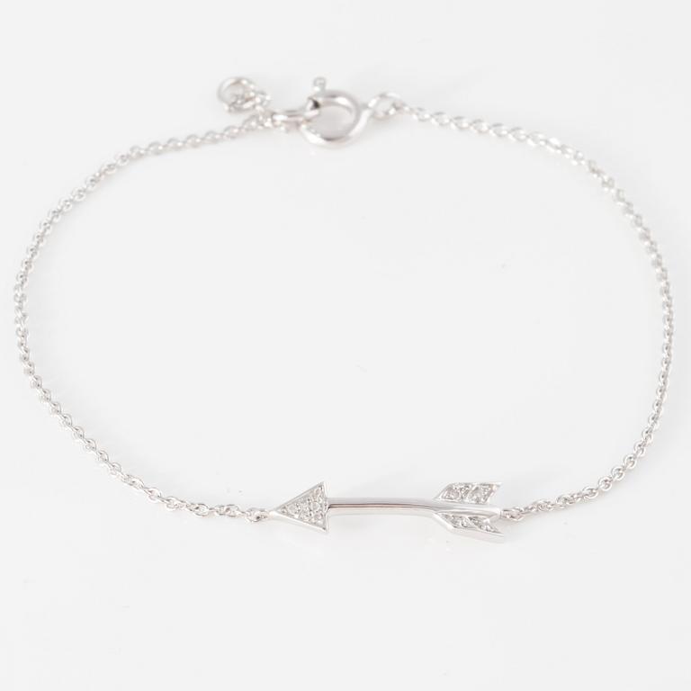 ARMBAND, med 10 briljantslipade diamanter.