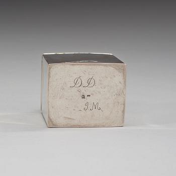 A Finish 18th century silver tea-box, marks of Henrik Petman, Wiborg (1776-1799).