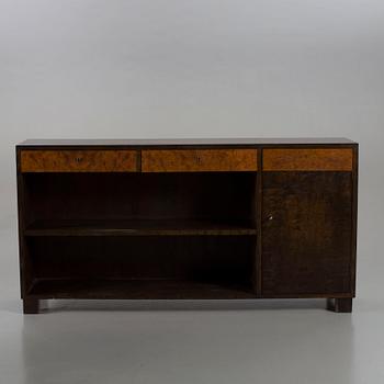 A BOOKSHELF/SIDE BOARD, 1930's.