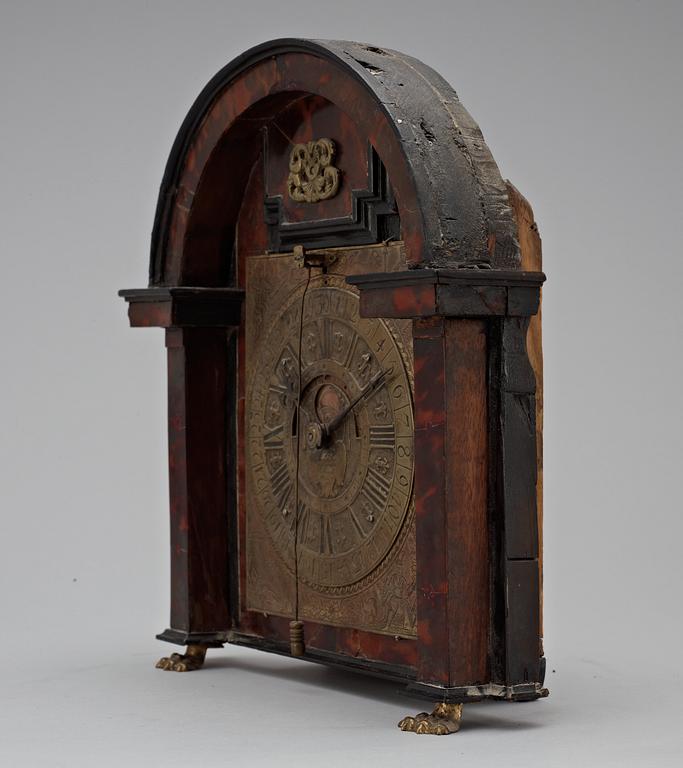 A late 17th Century table clock, signed Johan Martin, Augsburg, and Ferdinant Müller.