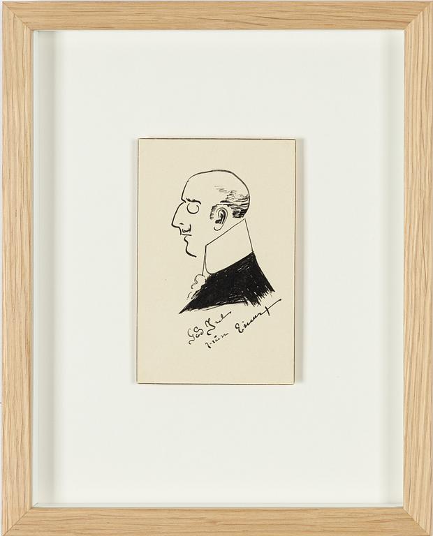Einar Jolin, Man in Profile (Christmas Greeting).