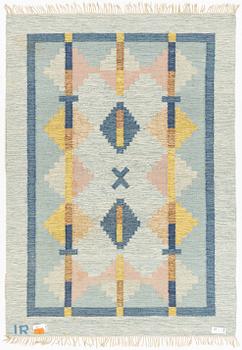 Ida Rydelius, a flat weave carpet, signed IR, ca 243 x 172 cm.