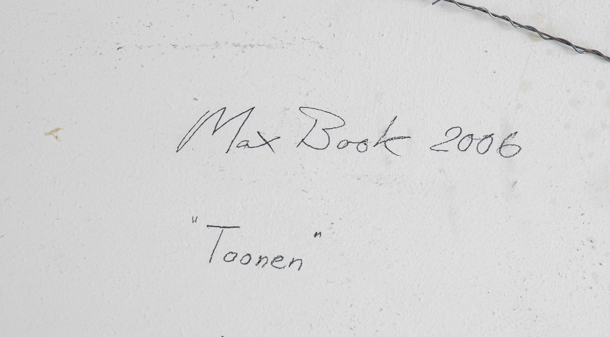 Max Mikael Book, oil/mixed media on panel, signed and dated 2006 verso.