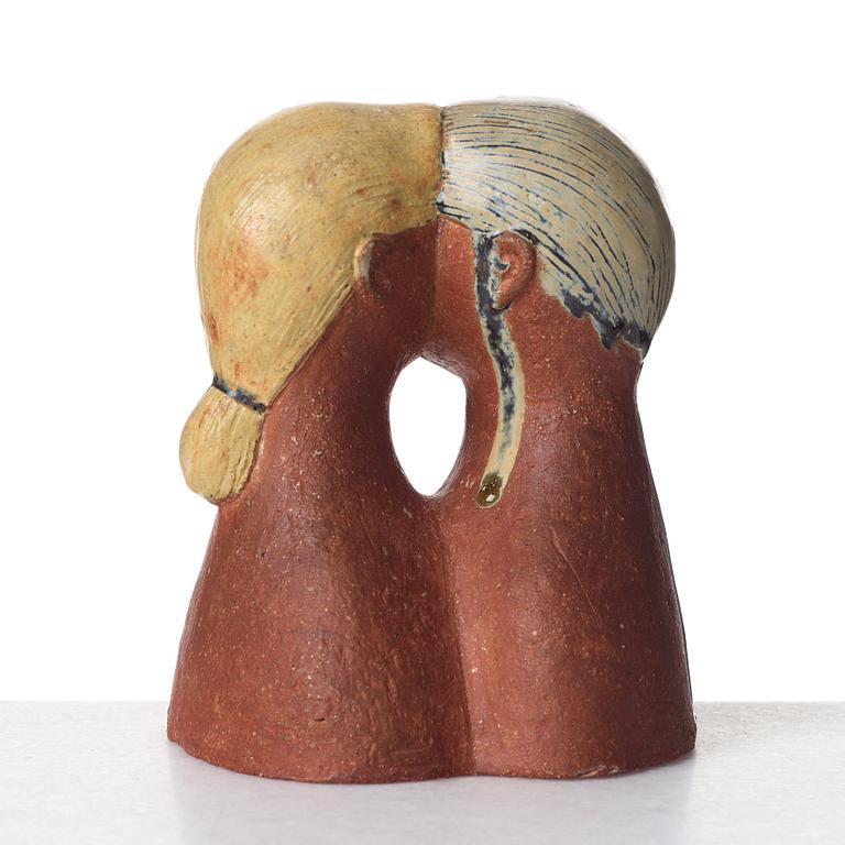 Stig Lindberg, a stoneware sculpture of a couple, "De Tu", Gustavsberg studio, Sweden 1940's.