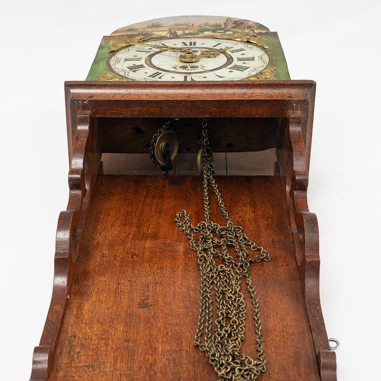 A Dutch wall clock, 18th/19th Century.
