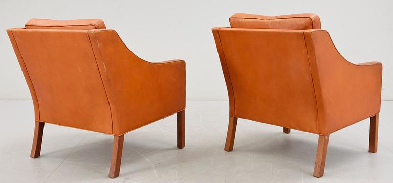 FÅTÖLJER, ett par, "2207", Börge Mogensen, Fredericia stolefabrik, Danmark, 1900-talets slut.