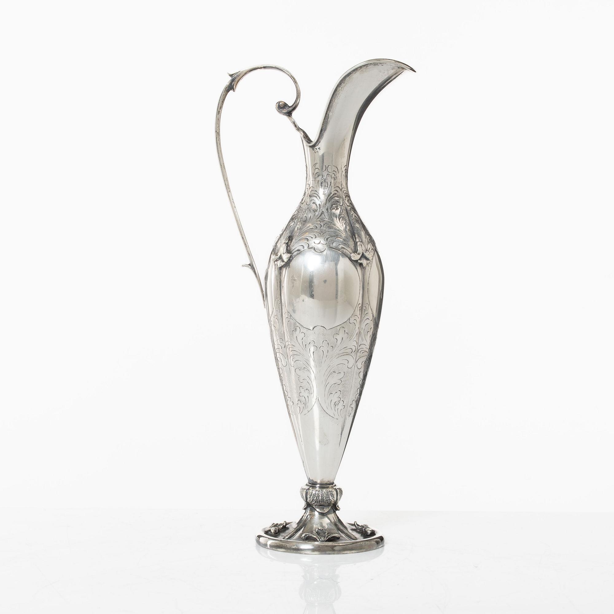 Kanna, silver, svensk importstämpel, 1900-talets första hälft.