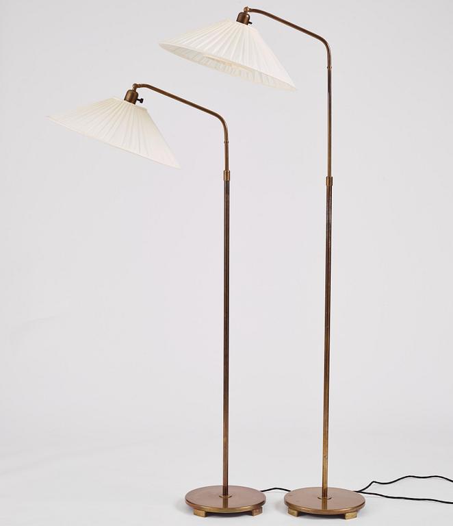 Erik Tidstrand, a pair of floor lamps, model "29448", Nordiska Kompaniet 1930s.