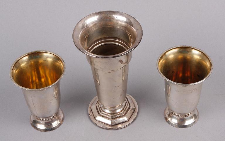 PARTI SILVER, 7 delar, bl a MGAB, 1900-tal.