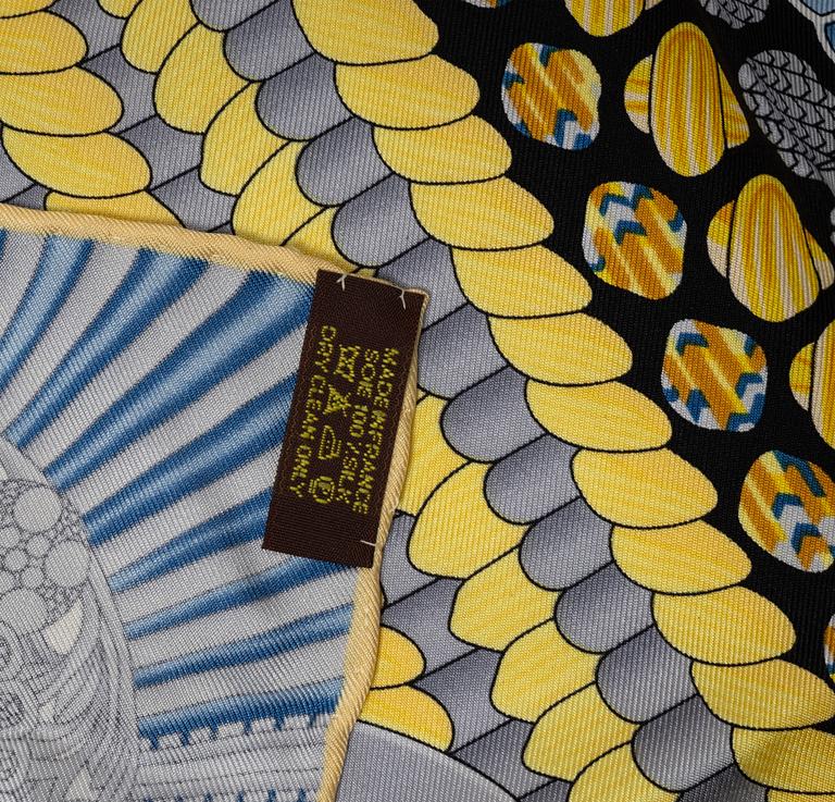 Hermès, scarf, "Parures of the samurai".
