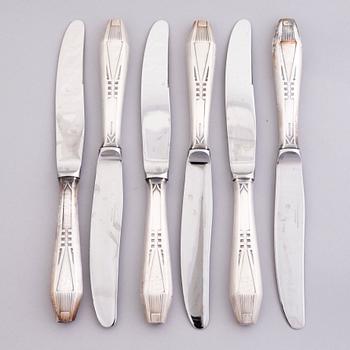 A 36-piece set of silver cutlery, Suomi series, Kultateollisuus oy, Turku, Finland 1988-2001.