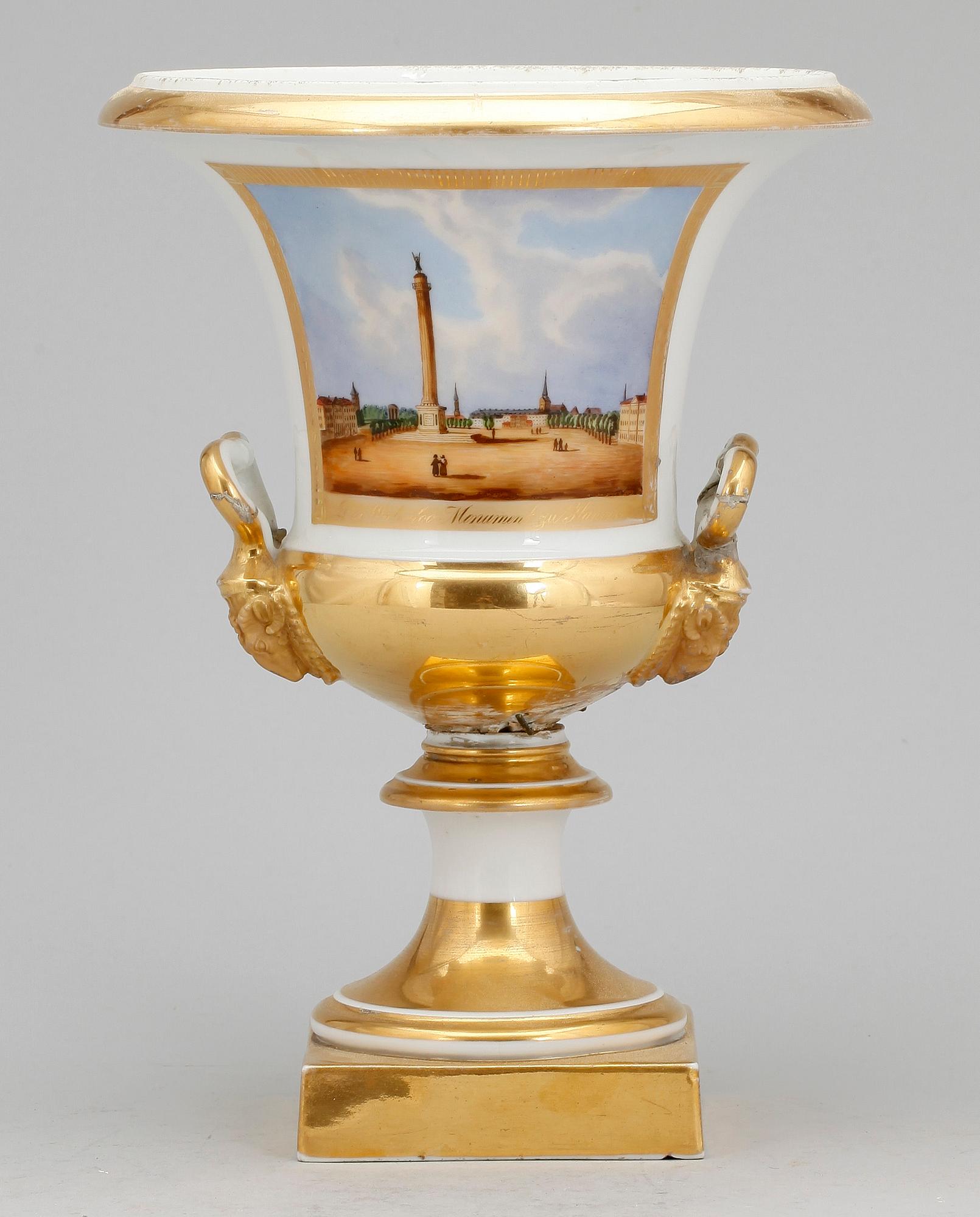 URNA, porslin, Empir, 1800-tal.