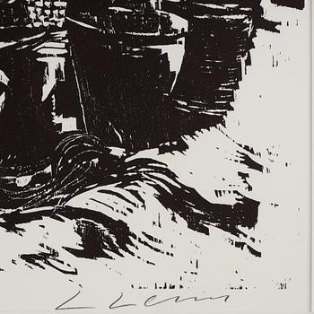 Lars Lerin, träsnitt, signerad 179/210.