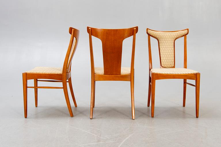 A set of four Bodafors teak chairs mid 1900s.