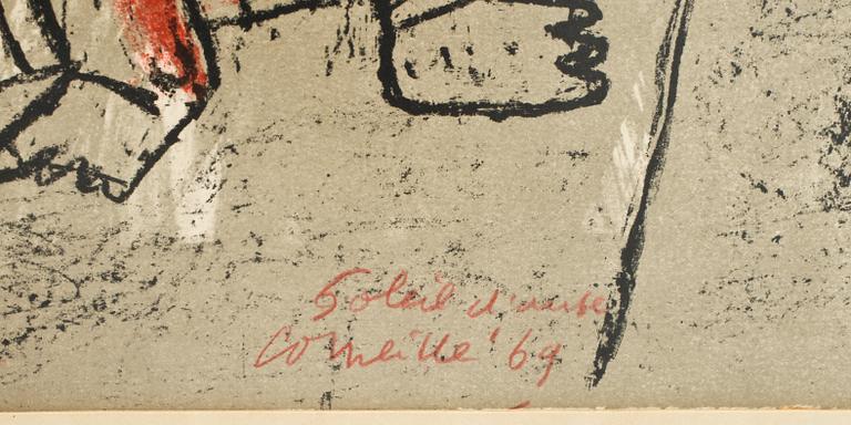 BEVERLOO CORNEILLE, färglitografi, sign, dat -69 och numr 93/99.