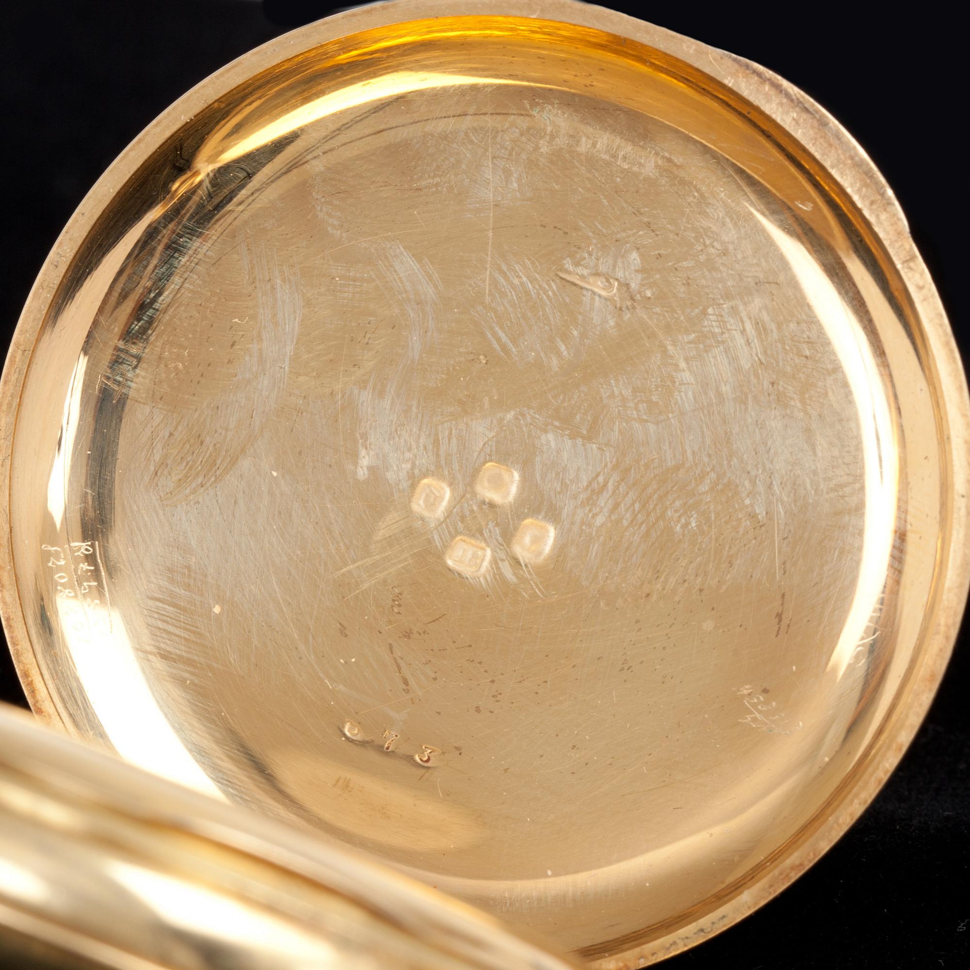 FICKUR, 18K, John Bennett, London. Med KLOCKKEDJA, 18K.