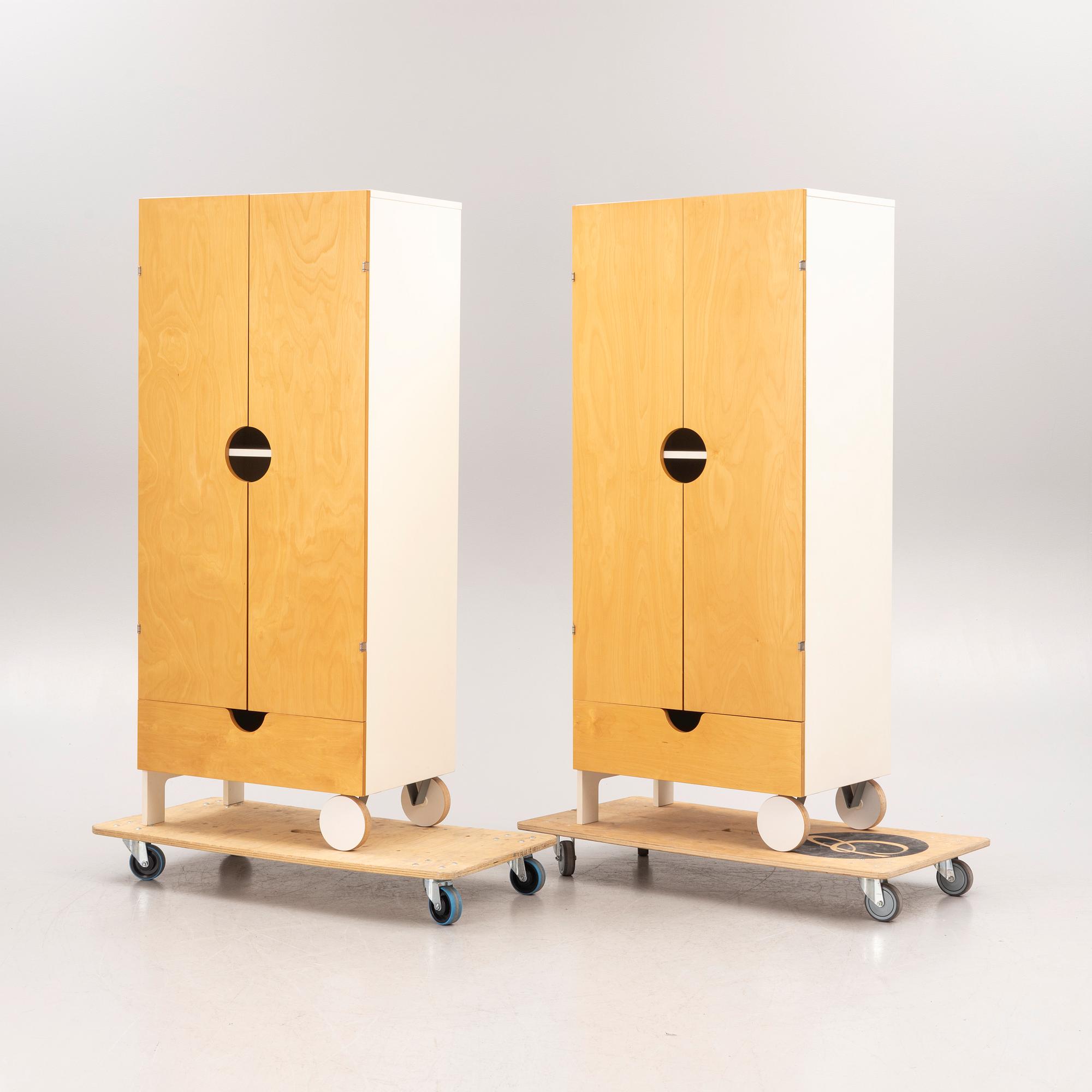 Thomas Sandell, skåp, ett par, ur PS-kollektionen, IKEA, 1990-tal.