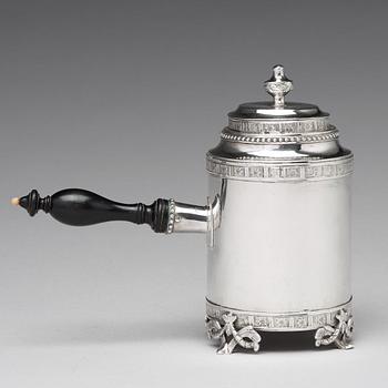 A Swedish 18th century silver milkjug, mark of Anders Hjulström, Koping 1791.