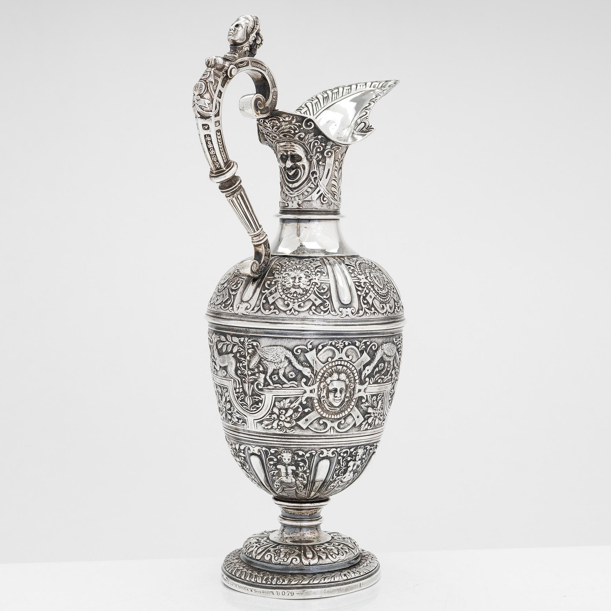Vinkanna, sterling silver, London 1885, av Robert Roskell, Alan Roskell & John Mortimer Hunt.