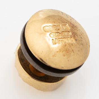 Lapponia, a shirt button, 18K gold, Finland 1978.