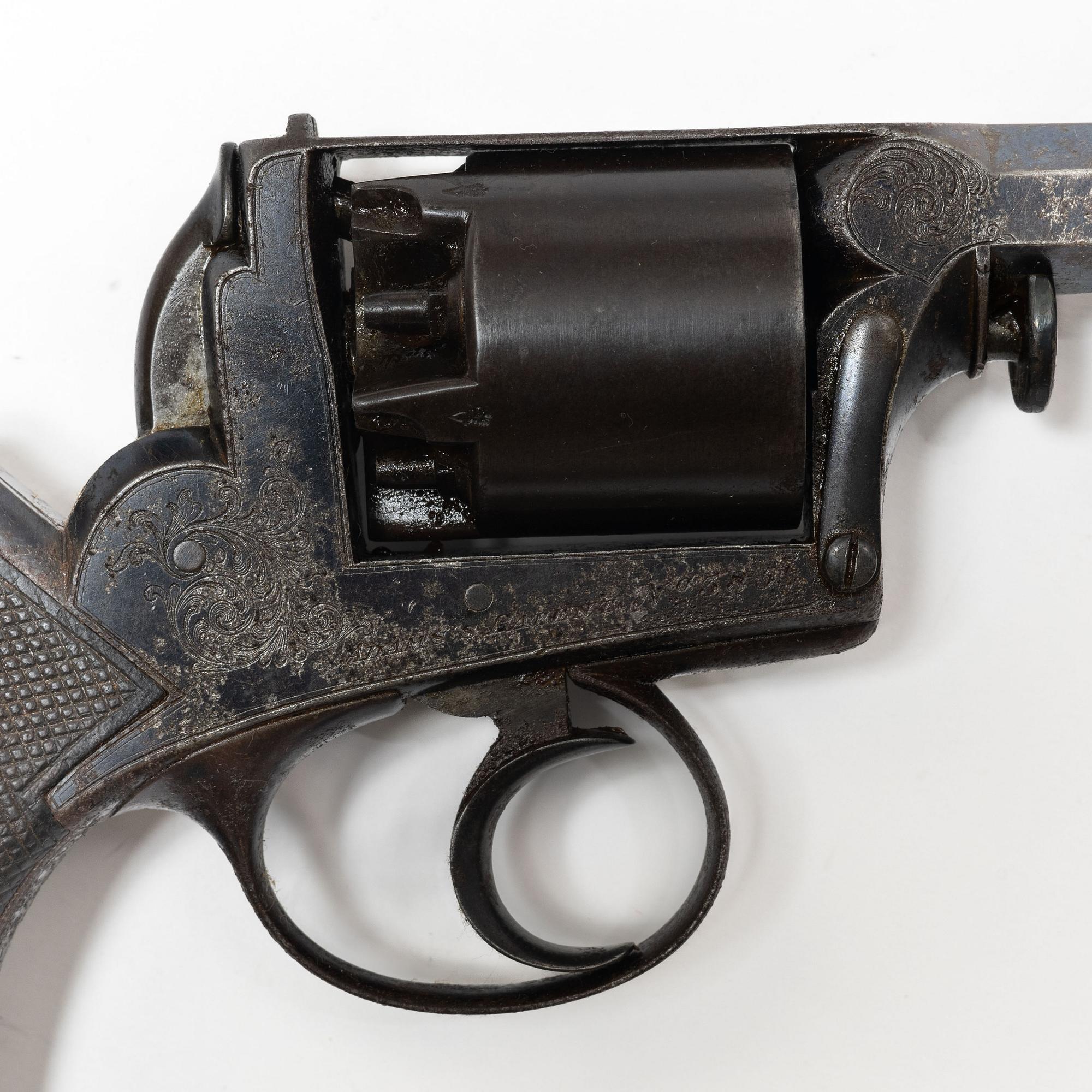 Slaglåsrevolver, brittisk  Deane, Adams & Deane. 1800-talets mitt.