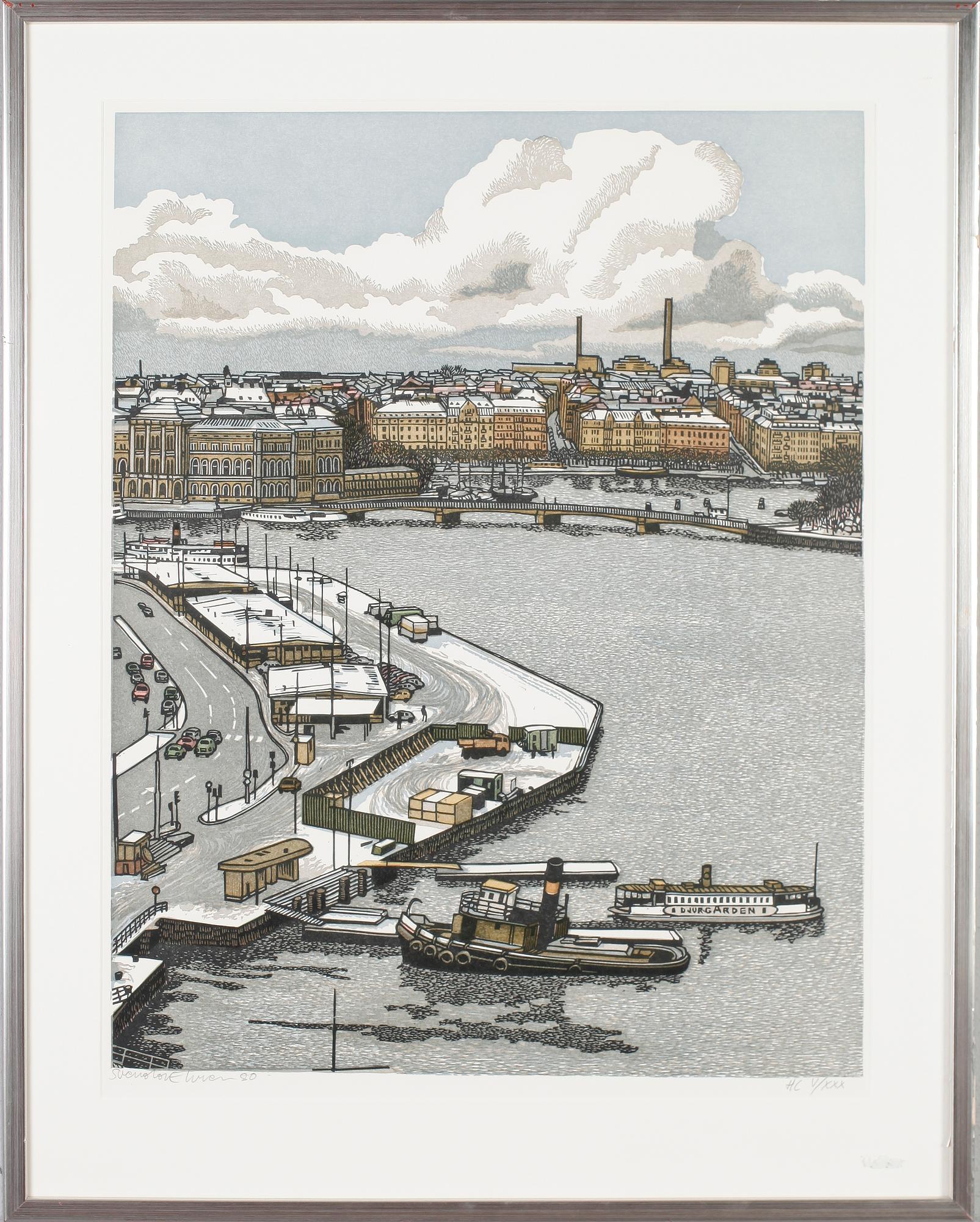 SVENOLOV EHRÉN, färglitografi, signerad, daterad -80 och numrerad V/XXX, HC.