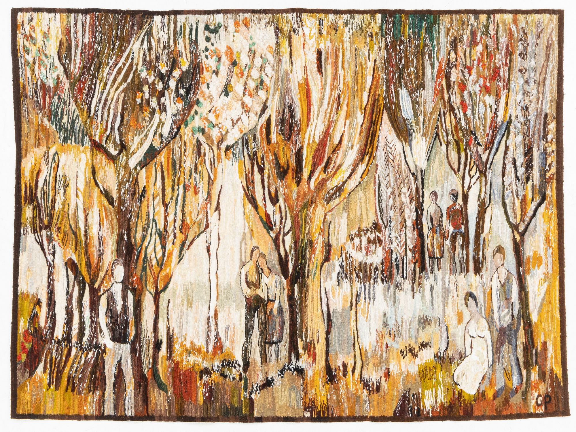 Piotr Grabowski, Woven Tapestry, "Illumination", gobelin variant, signed GP (Piotr Grabowski), approx. 152 x 200 cm.