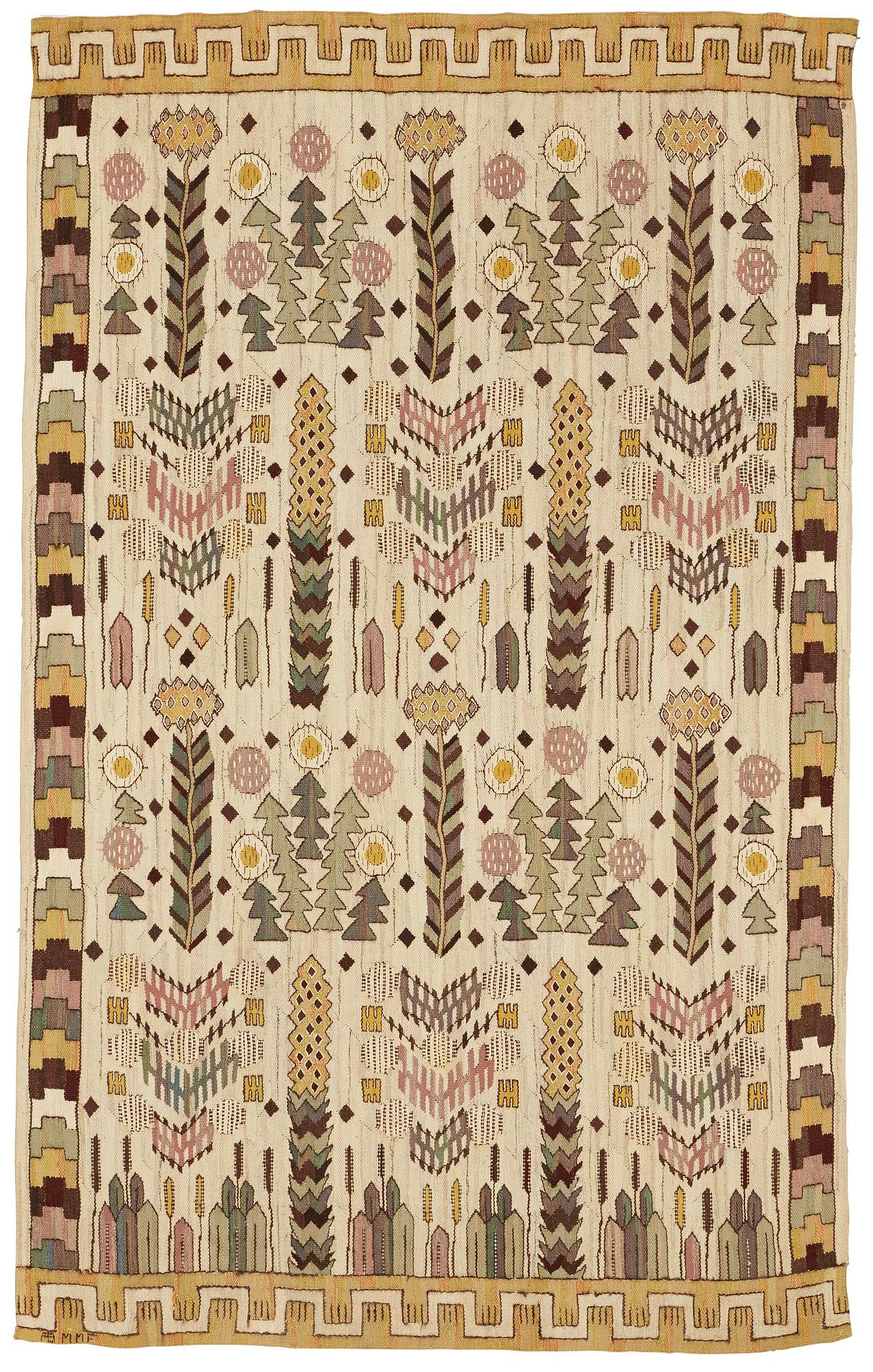 Märta Måås-Fjetterström, A drape, "Taraxacum", tapestry weave, ca 243,5-244,5 x 151-155 cm, signed AB MMF.