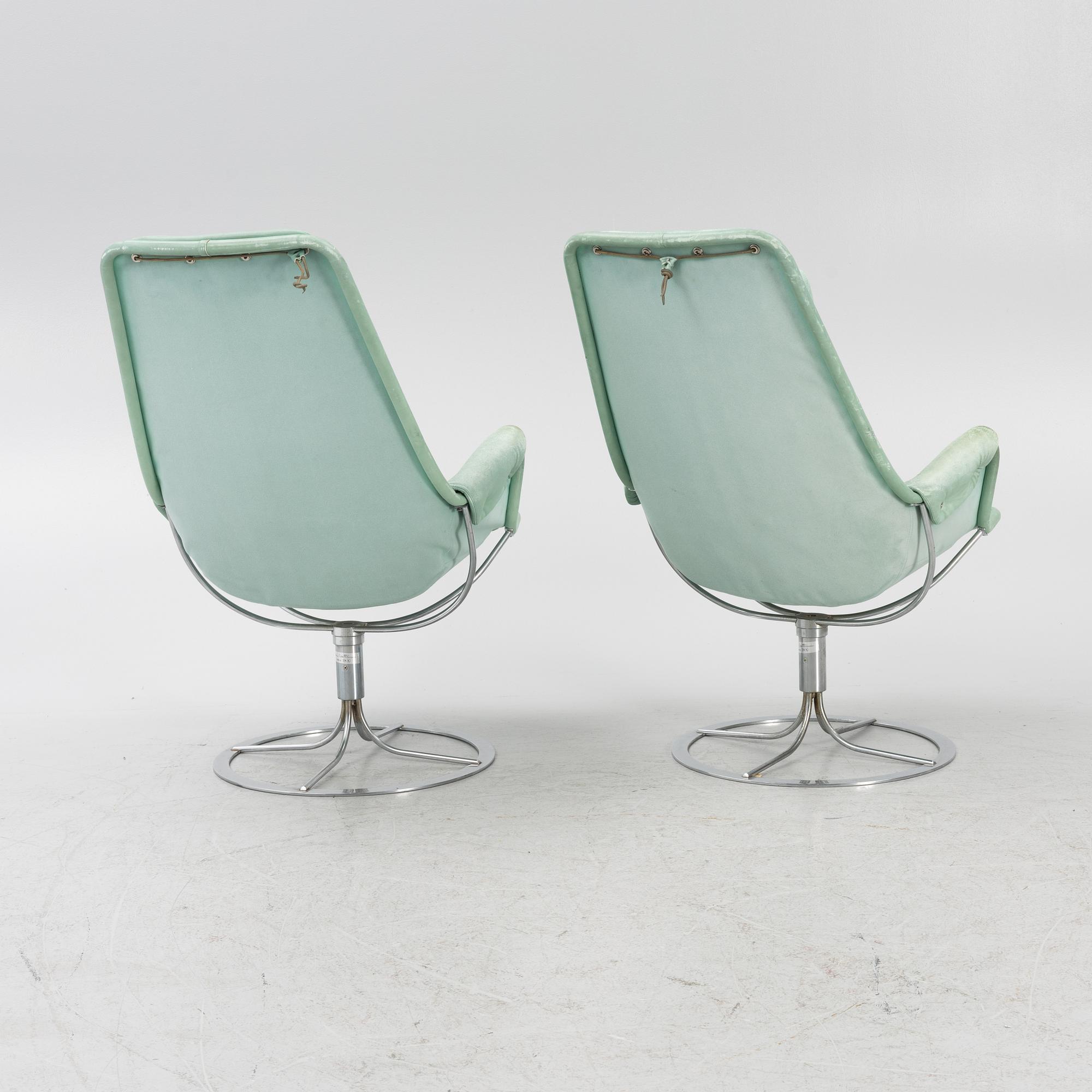 Bruno Mathsson, fåtöljer, ett par, "Jetson", Dux, 1900-talets slut.