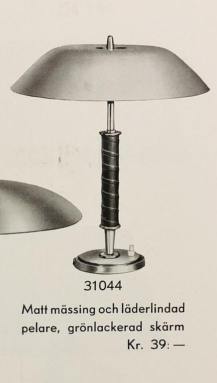 Bertil Brisborg, a model "31044" table lamp, Nordiska Kompaniet, Sweden, 1940s.
