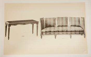 MÖBELKATALOG,  ca 70 planscher. 1800-talets slut.