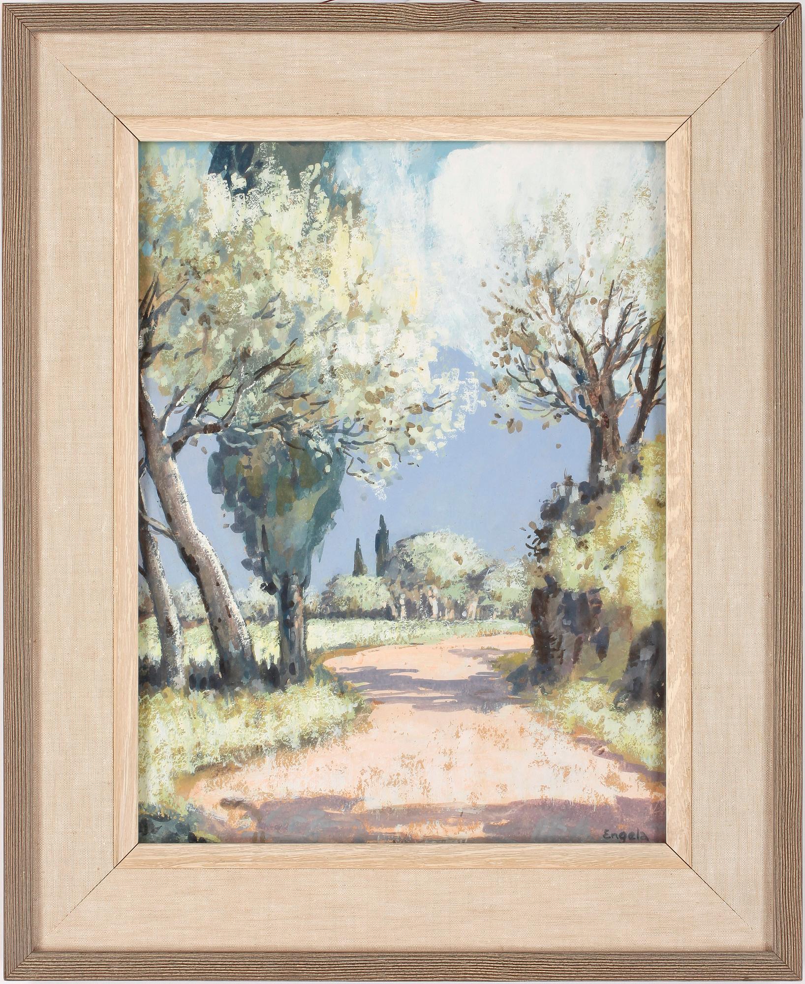JOHAN ENGELA, gouache, sign.