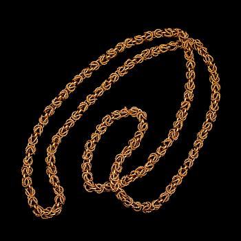 COLLIER, 18 k guld. Vikt ca 114 g.